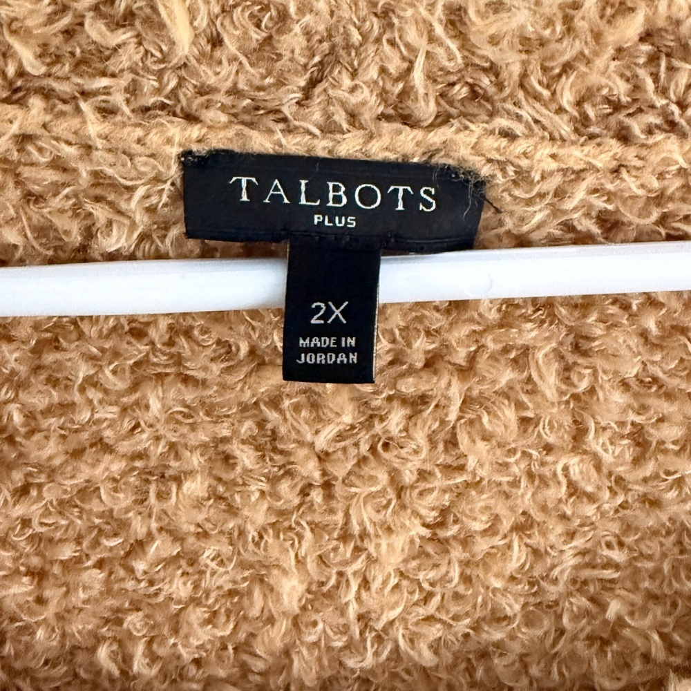 Talbots Plus Cozy Striped Teddy Sweater 2X - Picture 3 of 9